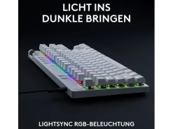 Logitech Gaming-Tastatur Pro X TKL Rapid Weiss