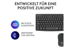 Logitech MK295 SilentTouch Wifi QWERTZ (CH) Schwarz/Graphit