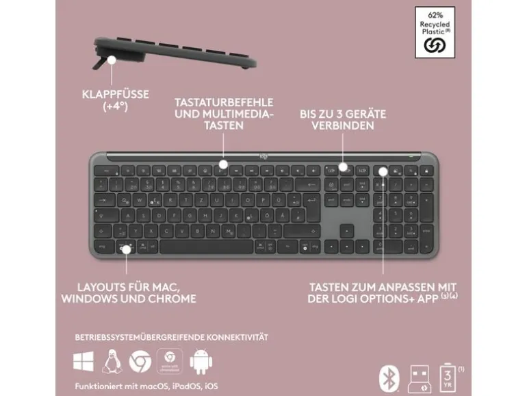 Logitech Tastatur K950 Signature Slim Graphite