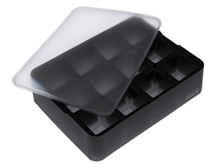 Lurch Eiswürfelform Würfel Schwarz / Transparent, 4 x 4 cm