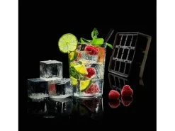Lurch Eiswürfelform Würfel Schwarz / Transparent, 4 x 4 cm