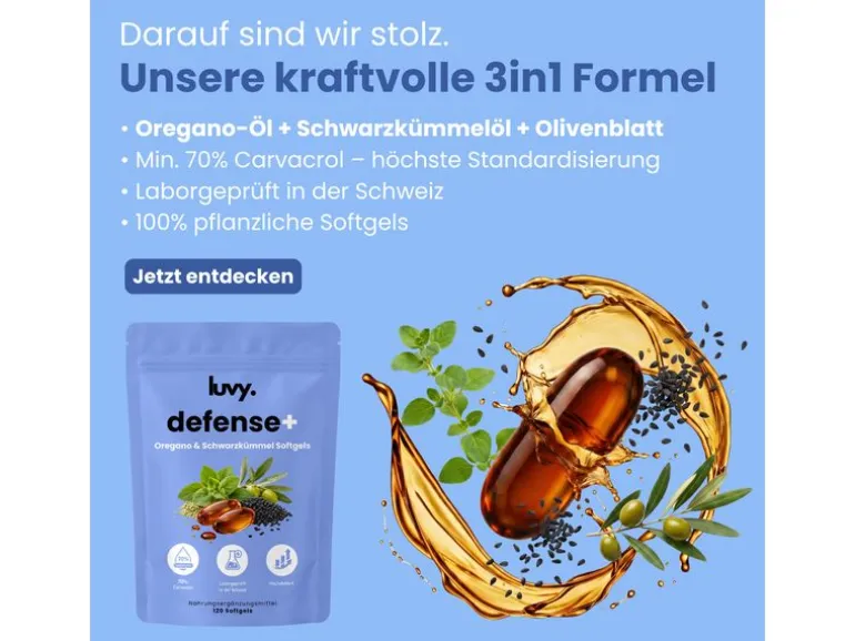luvy Oregano und Schwarzkümmel Softgels 120 Stück