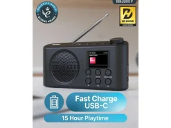 Majority Orwell-Pro DAB+ Radio mit Bluetooth und Weckfunktion
