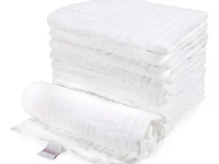 MAKIAN Mulltuch 10-er Pack 35 x 50 cm, Weiss
