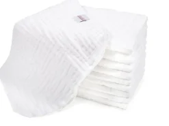 MAKIAN Mulltuch 10-er Pack 35 x 50 cm, Weiss