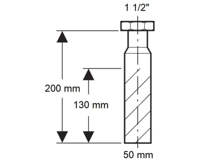 Mateu Anschlussstutzen PE-HD mit Überwurfmutter u. Dichtung