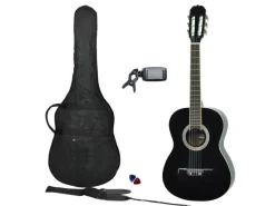 MAX Akustikgitarre SoloArt Set Schwarz