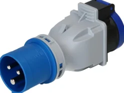 maxCAMP Adapterstecker CEE16/3 - T23, Blau/Grau