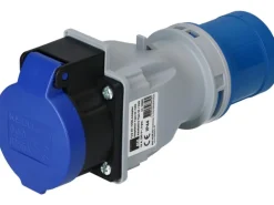 maxCAMP Adapterstecker CEE16/3 - T23, Blau/Grau