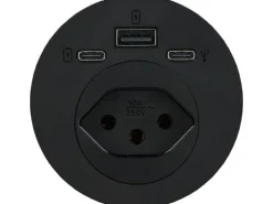 Max Hauri Anschlussfeld Einbau 1x Typ 13, USB-A/C Schwarz