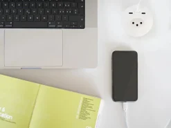 Max Hauri Anschlussfeld Einbau Weiss 1x Typ 13 USB-A/C 25W USB-C Daten