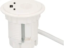 Max Hauri Anschlussfeld Einbau Weiss 1x Typ 13 USB-A/C 25W USB-C Daten