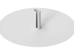 Max Hauri Deckenrosette Rund, Flach, Federbügel, Lichtgrau