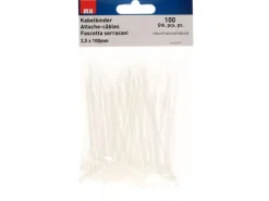 Max Hauri Kabelbinder 100 Stück Nature 100 mm x 2.5 mm