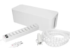 Max Hauri Kabelbox mit Steckerleiste 9x T13 Weiss