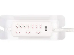 Max Hauri Kabelbox mit Steckerleiste 7x T13 Weiss