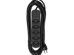 Max Hauri Steckdosenleiste Basic-Line, 5x T13, 5 m, Schwarz