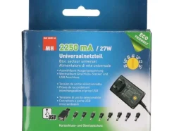 Max Hauri Steckernetzteil Universal 27 W, 3 - 12 V, 2250 mA