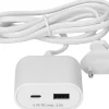 Max Hauri USB A+C-Verlängerung mit Zuleitung 1.5 m Weiss