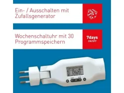 Max Hauri Zeitschaltuhr digital Multifunktion Clip-Clap, Weiss