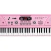 MAX Keyboard KD61P Kinderklavier Pink 61 Tasten LED-Display