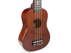 MAX Ukulele UKEY Set Soprano Dunkel Natur 21 Zoll