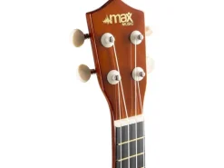 MAX Ukulele UKEY Set Soprano Dunkel Natur 21 Zoll