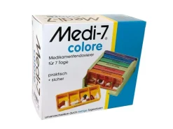 Medi 7 Wochenpillenspender Medi-7 mit 4 Fächern pro Tag bunt DE