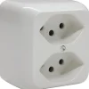 Mica AP-Steckdosen 2x T13