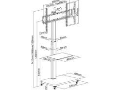My Wall TV-Trolley My Wall HP 108 Schwarz