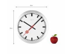 NeXtime Wanduhr Station Ø 35 cm Weiss