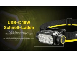 Nitecore Stirnlampe HC75UHE 3000 lm Schwarz/Gelb