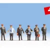 NOCH Figuren Schweizer Bahnpersonal 6 Stück, H0