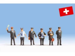 NOCH Figuren Schweizer Bahnpersonal 6 Stück, H0