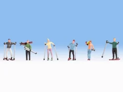 NOCH Figuren Skifahrer 6 Stück, H0