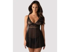Obsessive Idillia Babydoll und Tanga Schwarz