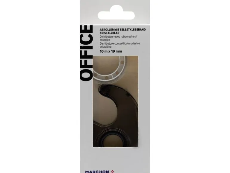 Office Abroller Klebeband mit Abroller 10 mm x 19 m, Transparent