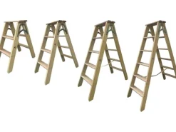 OK-LINE Bockleiter Holz 3 Stufen 70 cm