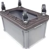 OK-LINE Fahrrahmen Kunststoff, Grau, für Euro-Boxen 400 x 600 mm