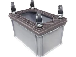 OK-LINE Fahrrahmen Kunststoff, Grau, für Euro-Boxen 400 x 600 mm
