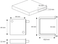 OK-LINE Türkontaktschalter Piezo, Schwarz, 12/24 V
