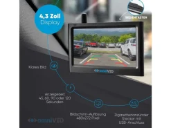 omniVID Rückfahrkamerasystem Solar4 Premium, 4.3 Zoll