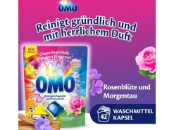 Omo Waschmittel Kapseln Fresh Rosenblüten 42 Stück à 20 Gramm