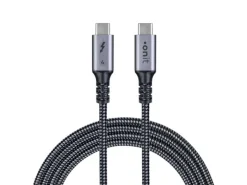 onit Thunderbolt 4-Kabel 240 W, USB-C - USB-C, 1 m, Schwarz/Grau