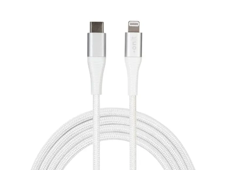 onit USB 2.0-Kabel 30 W, MFi, USB-C - Lightning, 1 m, Weiss