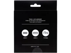 onit USB 3.1-Kabel 66 W, USB-A - USB-C, 2 m, Schwarz/Grau