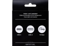 onit USB 3.1-Kabel 66 W, USB-A - USB-C, 0.5 m, Schwarz/Grau