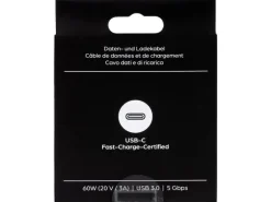 onit USB 3.0-Kabel 60 W, USB-C - USB-C, 0.3 m, Schwarz