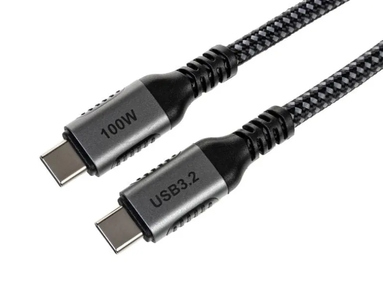 onit USB 3.1-Kabel 100 W, USB-C - USB-C, 0.5 m, Schwarz/Grau