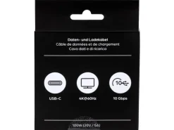 onit USB 3.1-Kabel 100 W, USB-C - USB-C, 0.5 m, Schwarz/Grau